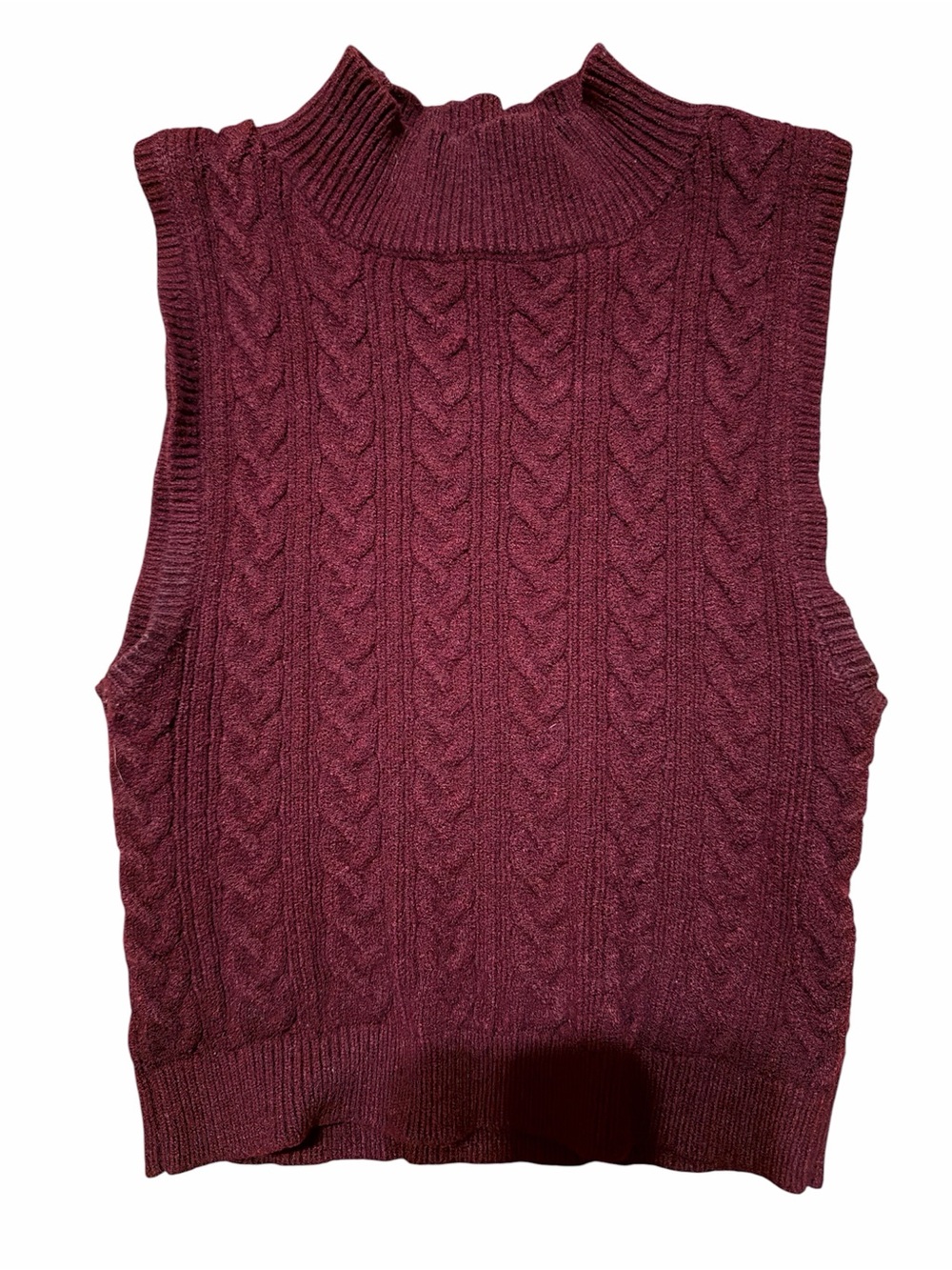 Cable Knit Sleeveless Sweater Vest Top